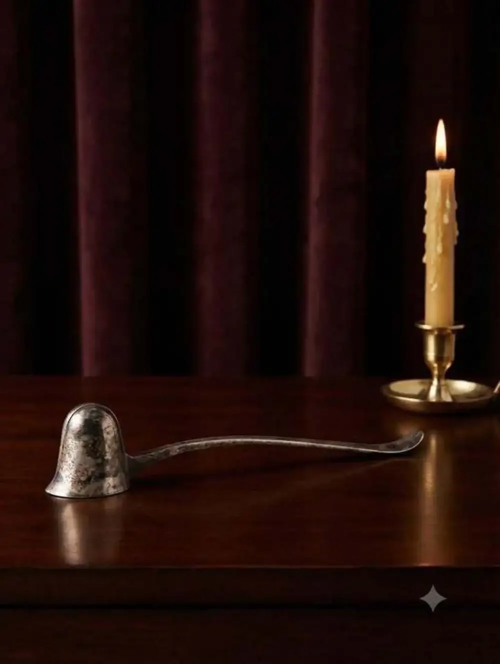 Vintage Silver-Plated Italian Candle Snuffer